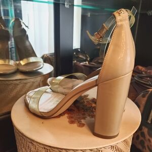 Sam Edelman Tan and Clear size 10 heels